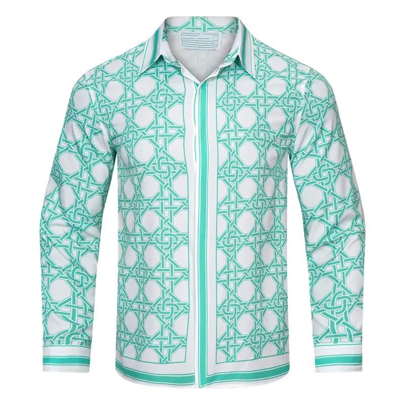 Casablanca Geometric-Print Polo